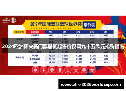 2024欧洲杯决赛门票最低起售价仅需九十五欧元抢购指南